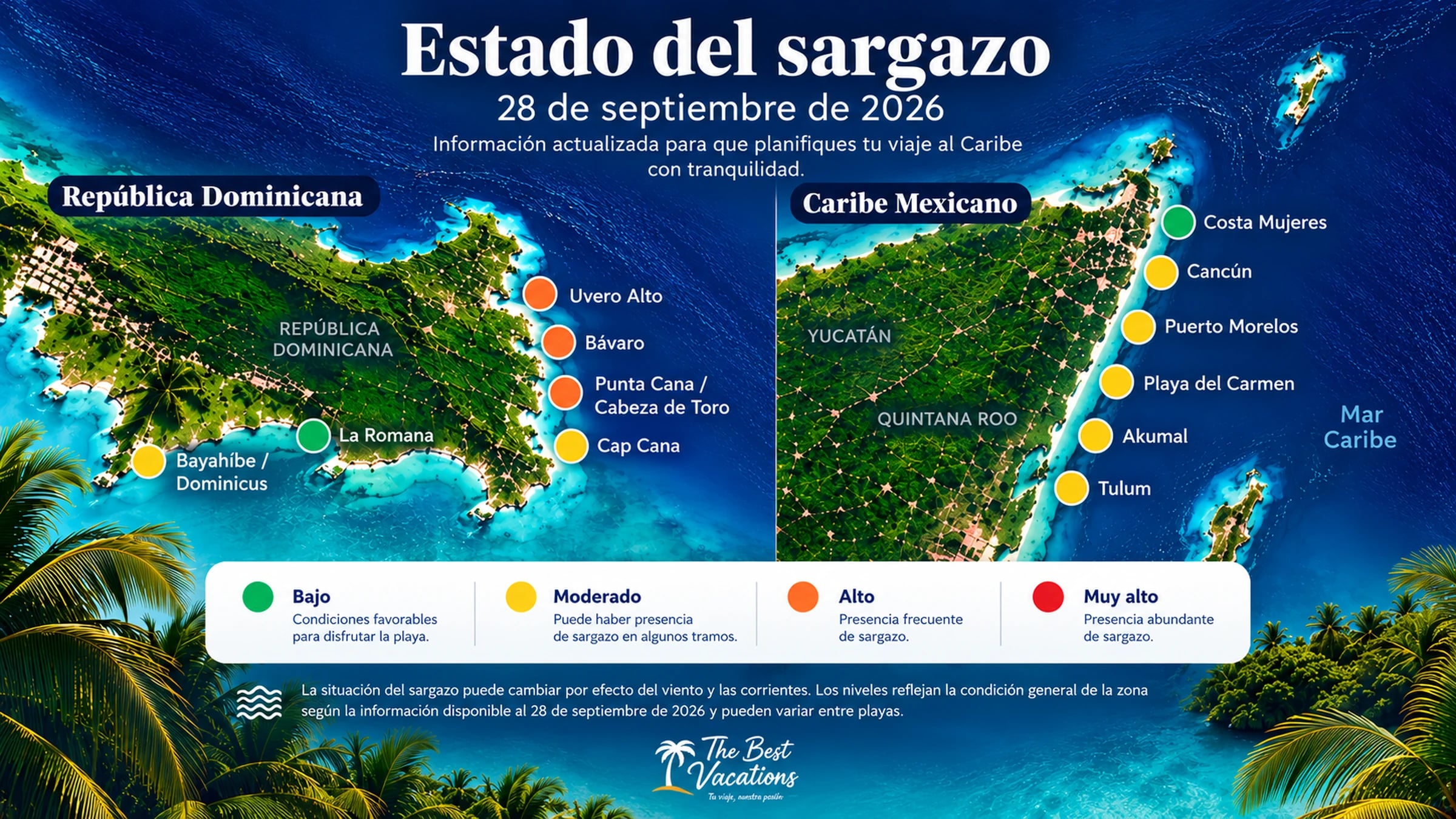 Imagen del artículo: Reporte semanal de sargazo — 28 de septiembre de 2026