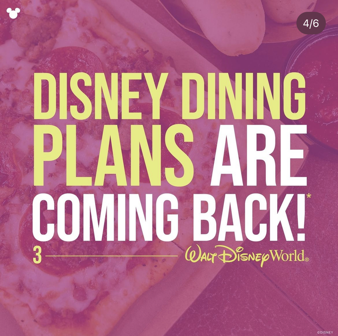 Vuelven los planes de comida a Disney!